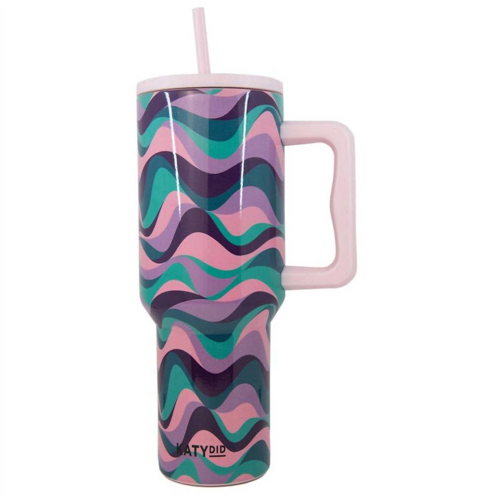 NEW KATYDID swirl 38 oz insulated tumbler in purple swirl